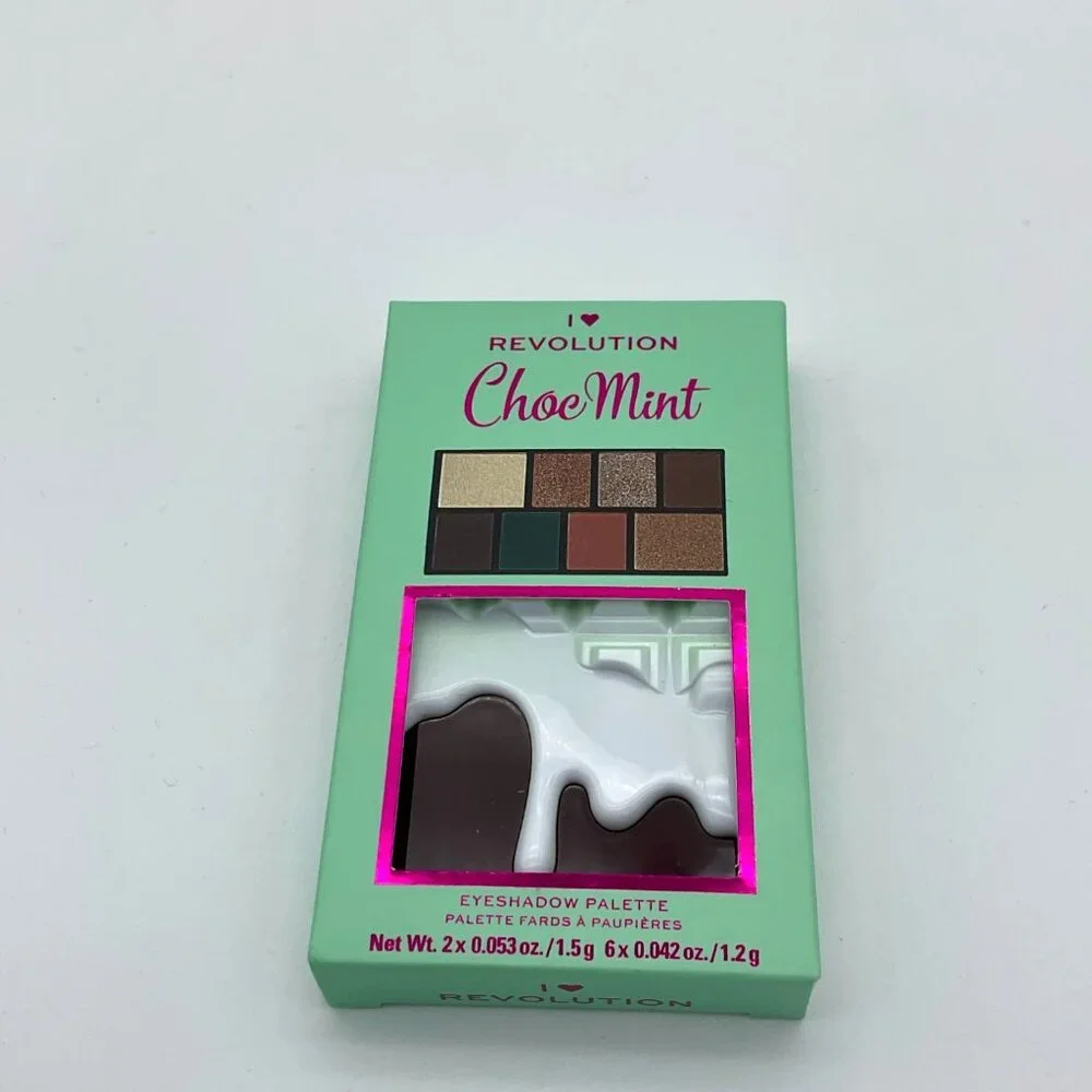 I Heart Revolution Mint Chocolate Mini Eyeshadow Palette 8 Colors NIP